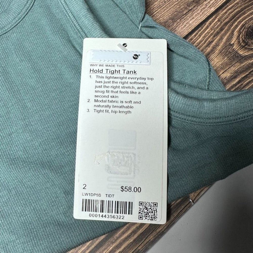 Lululemon Hold Tight Tank Top NWT Size 2 (TIDT) *Ribbed Texture* - Picture 9 of 10